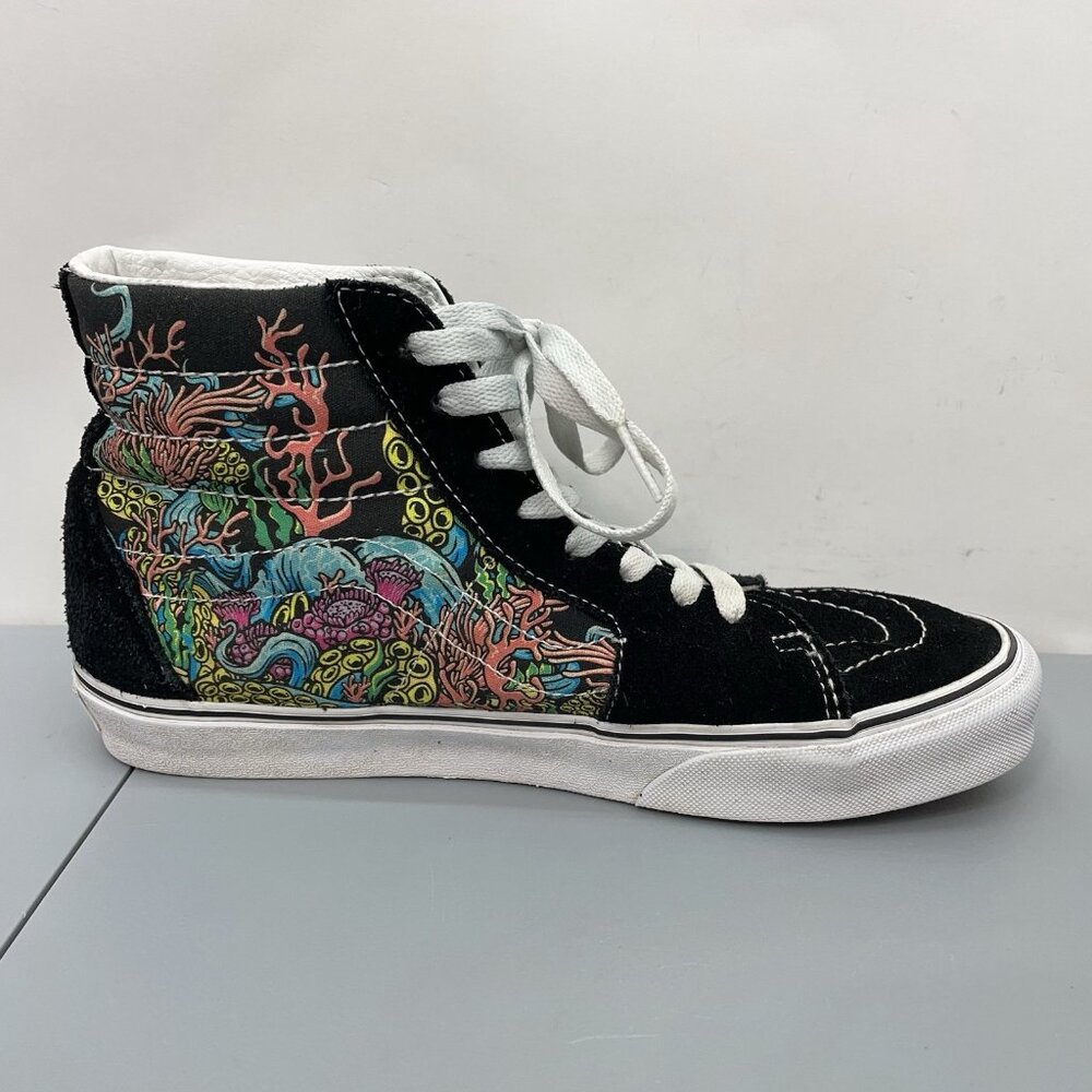 Vans Sk8-Hi Underwater Sneakers Shoes Reef Octopus Ocean Black Mens 8 Womens 9.5 - Picture 11 of 14